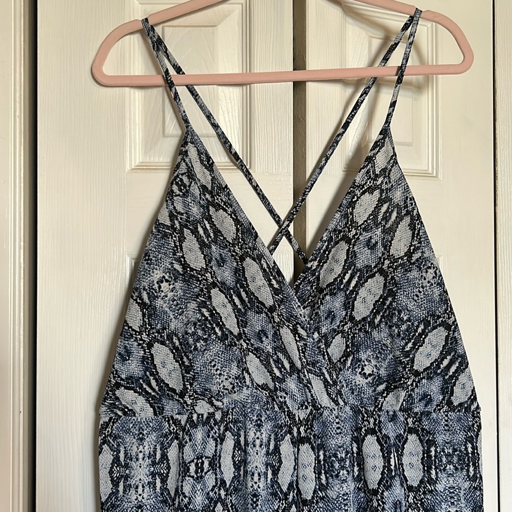 Snake print jumpsuit